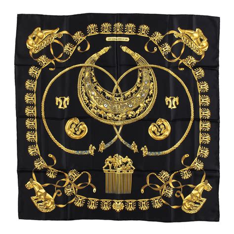 Hermes cavaliers d'or scarf